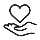 Hand and Heart Icon